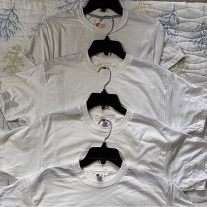 Hanes White T-Shirts Bundle 4 Pack Men's Medium Cotton Crew Neck Tees